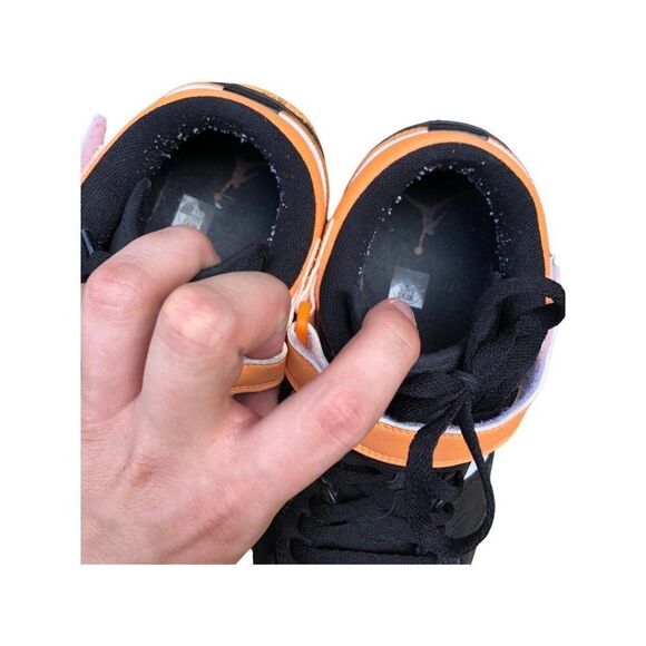 Rare 2012 Nike Air Jordan 1 Low Black Bright Citrus Size 11 - Picture 12 of 16